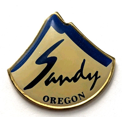 Sandy Oregon Mountain Design Souvenir Pin Mount Hood Travel Collectible Scenic