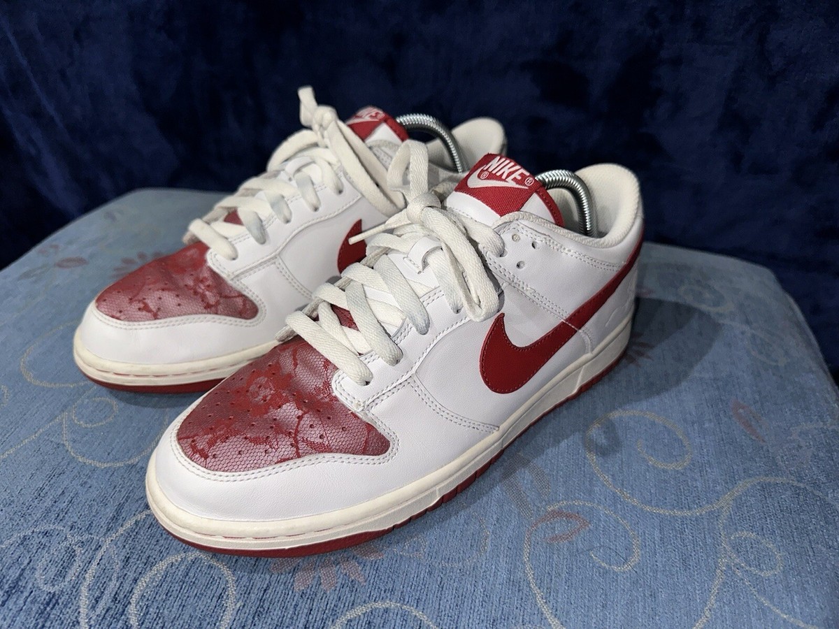 Vintage Nike Dunk Low Rose 2007 White Varsity Red 309324-168