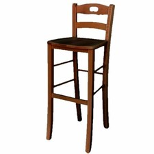 Sgabello con schienale  sedia snack legno massello vari colori h80 bar casa pub