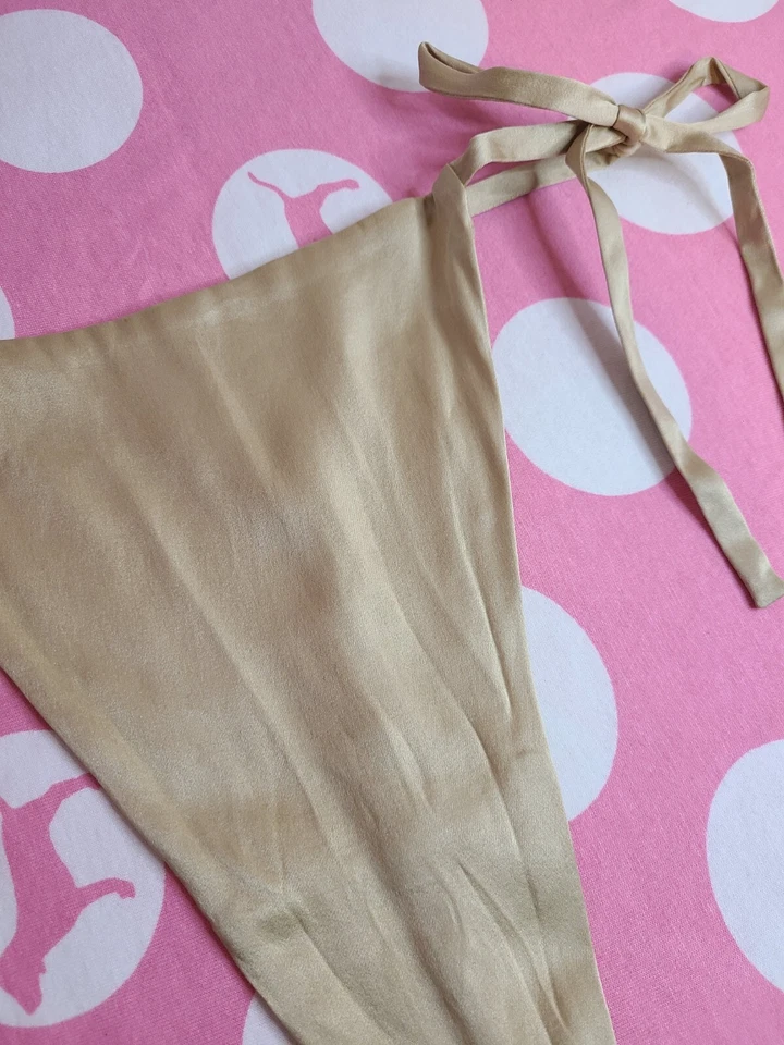 Braguita Tanga Corbata Lateral 100% Seda Victoria's Secret De Colección Rara Talla M/L Foto 2 de 4
