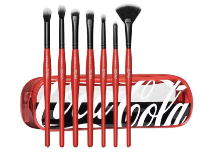 Morphe X Coca Cola 7pc Eye & Highlighter Brush Set and Bag Limited Edition New