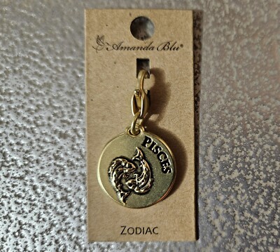 NEU Amanda Blu FISCHE Sternzeichen Charm ''Intuitiv''