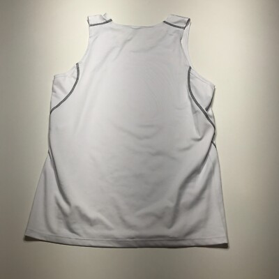 Womens Active Top Size Medium NEW White Poly Spandex Sleeveless Athletic Stretch