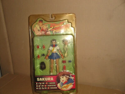 STREET FIGHTER ACTION FIGURE DEL PERSONAJE SAKURA DEL AÑO 2005 NUEVA EN BLISTER - Imagen 1 de 2