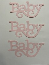 3 new "Baby" baby girl for greeting card die cuts scrapbook die cut