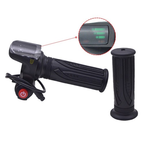 Electric Bike Throttle Grip ABS + Rubber 6 Pin Waterproof Interface Black 48V - Picture 28 of 29