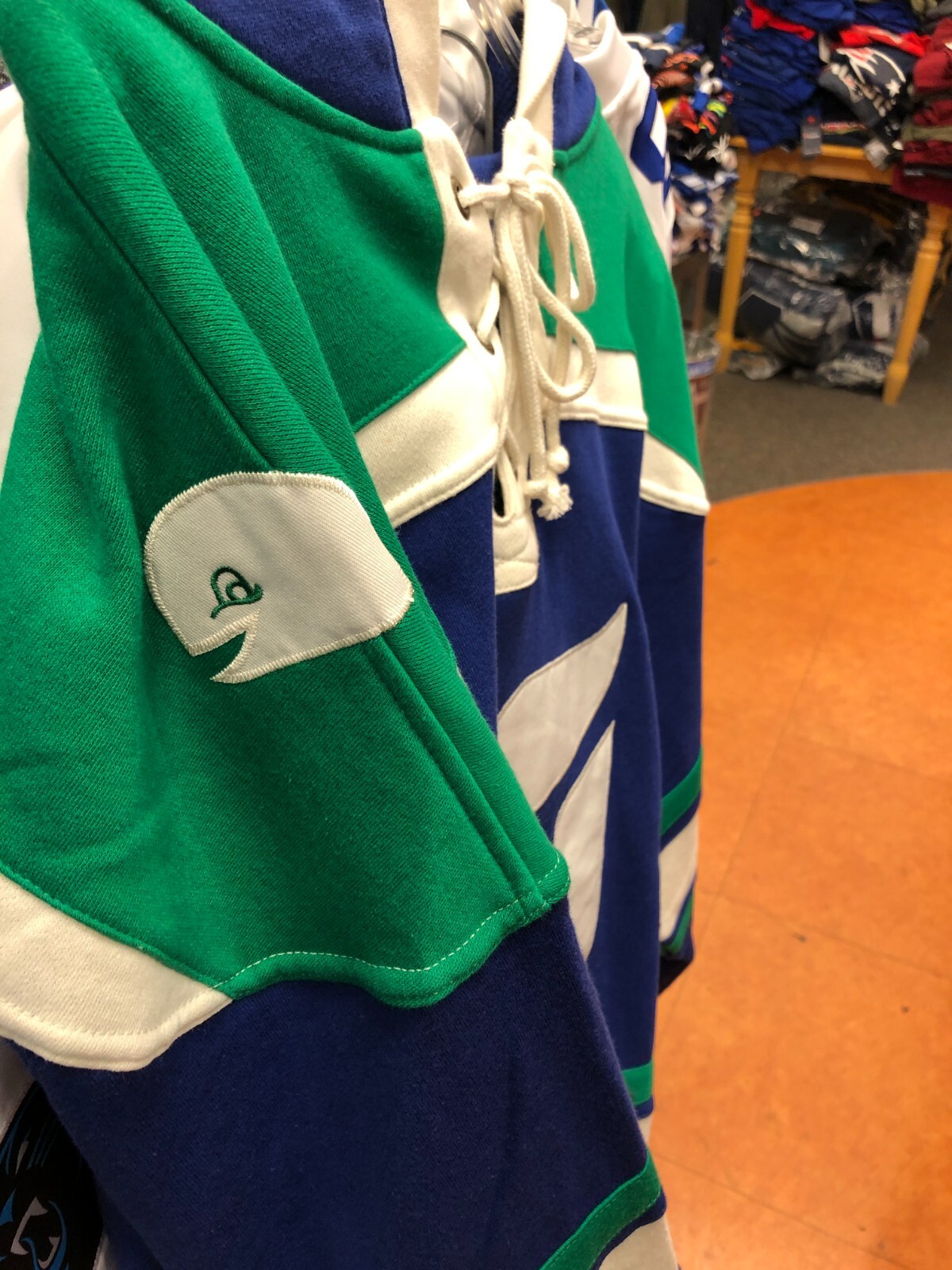 HARTFORD WHALER LACER Hoodie Sweatshirt Men's 47 BRAND GREEN/NAVY WITH LACE | eBay