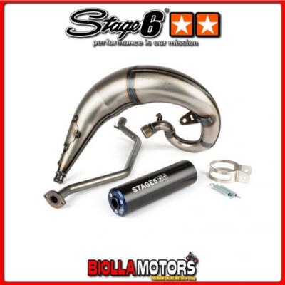 S6-9118840/BL Auspuff Stage6 Streetrace Hochmontage CNC blau/schwarz SHERCO En