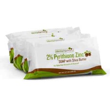 2 Zinc Pyrithione ZNP BAR Shea Butter Soap 3.7 oz 5 Bars 