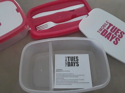 NEW T-Mobile-Tuesday Magenta & White Lunch container