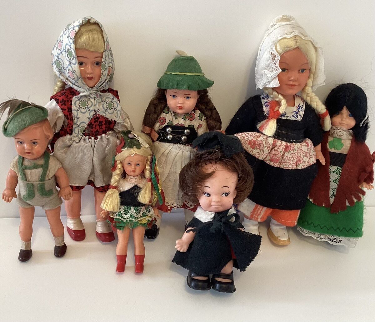 lot of 7 Antique Miniature Bisque German, Dutch lot of 7 Antique Miniature Bisque German, Dutch