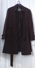 Brand New Size 22 Brown 3/4 Length Coat Tesco Missing Button Bnwt