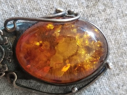 Antique European Amber Sterling Silver Letter Opener - Georgian? Cross Pattee - 第 11/12 張圖片