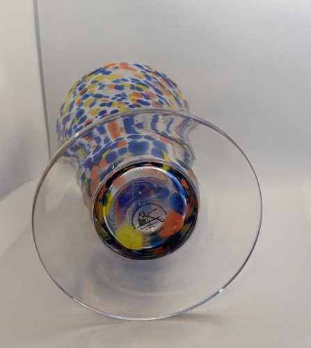 Confetti Glass Tumbler Vase By 1 Source Inc 6", hand blown glass - Picture 2 of 4