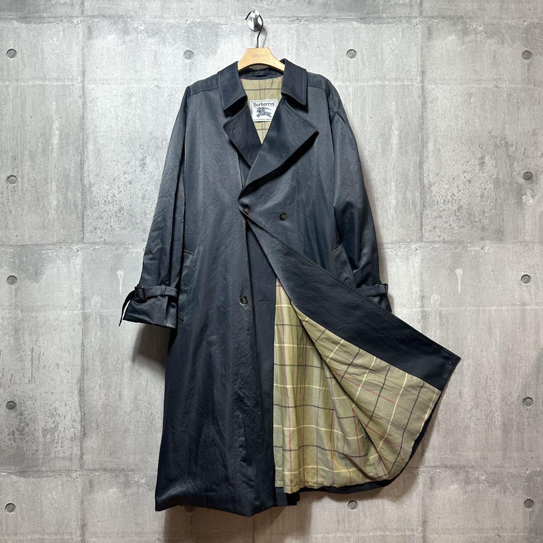 Burberry 90S Trench Coat Nova Check Tag No Belt m1_1204