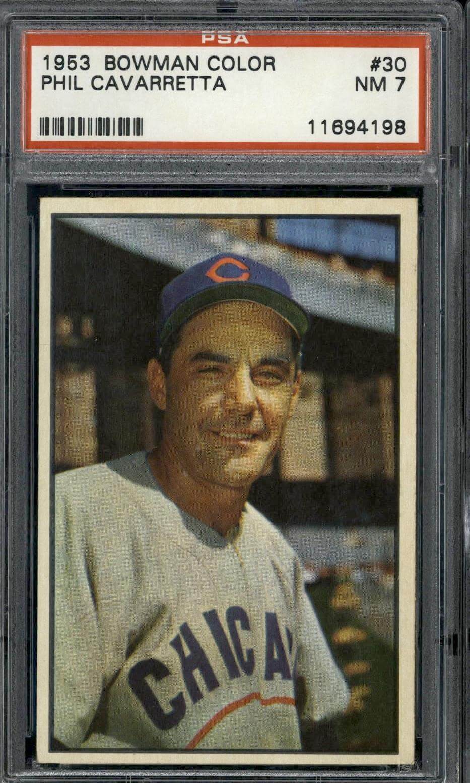 1953 Bowman Color #30 Phil Cavarretta - PSA 7