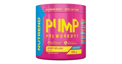 Nutrend Pump Berry Splash 225g / 15 serv 02/27 + vegane Samples
