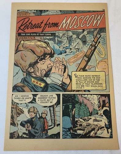 1942 two page cartoon story ~ RUSSIANS TRICK NAZIS DURING WWII