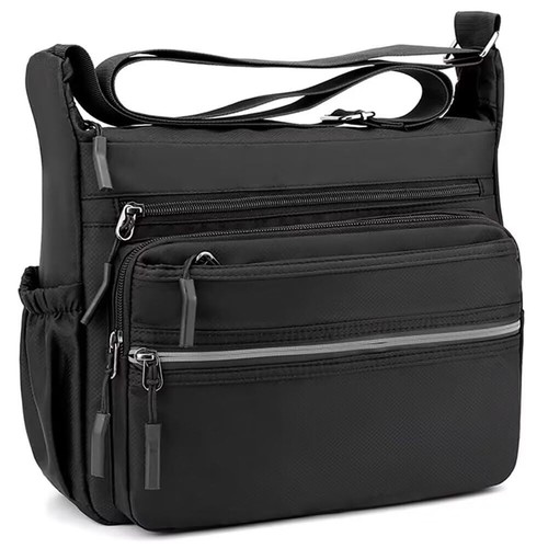 Crossbody Bag for Men Multi-pocket Messenger Bag Nylon Waterproof Shoulder Ba...