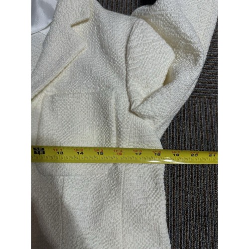 Armani Collezioni Blazer Women's Size 10 Textured Ivory Two Button~3 Pockets EUC - Picture 11 of 11