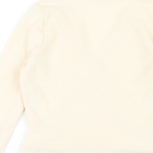 In the Style Womens Ivory Polyester Bodysuit One-Piece Size 8 Snap - Picture 4 of 10
