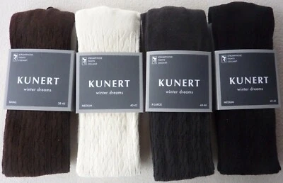 KUNERT Damen Strickstrumpfhose Zopfmuster SOFT WOOL COTTEN Strumpfhosen S M L XL - Bild 1 von 2