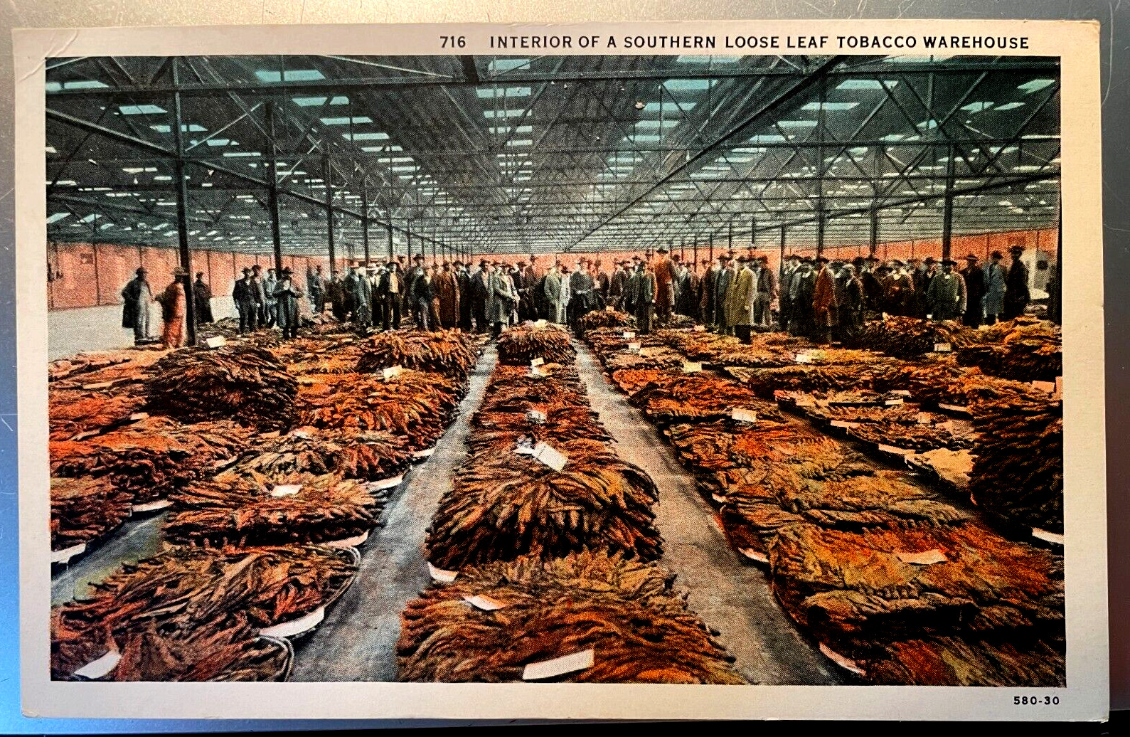 Vintage Postcard 1915-1930 Southern Loose Leaf Tobacco Warehouse