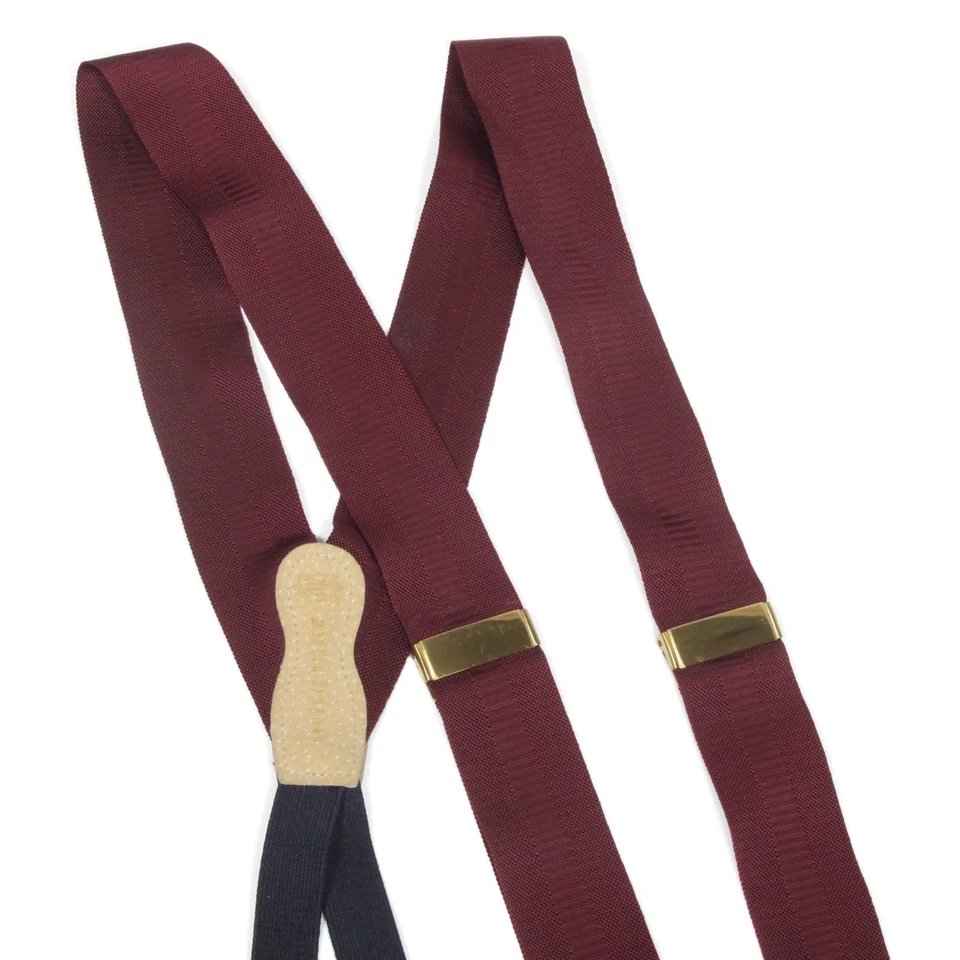 Pantalones tirantes Martin Dingman rojo borgoña para hombre latón Foto 3 de 4