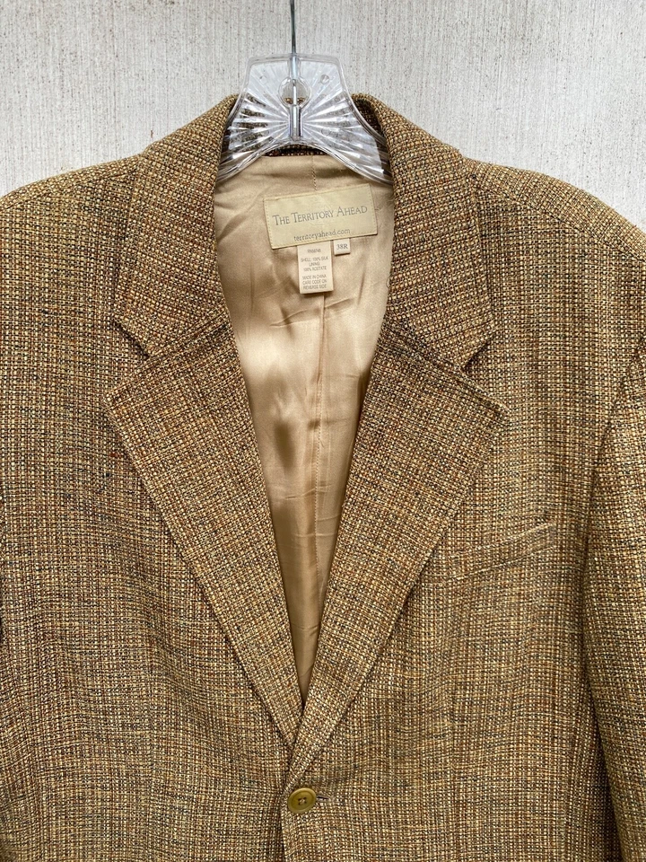 Мужское спортивное пальто Territory Ahead размер 38 Reg 100% шелк золото - Изображение 2 из 4