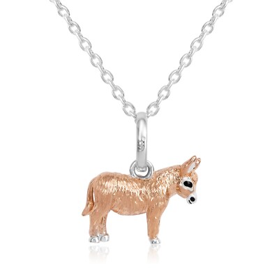 ESEL ANHÄNGER IN ROSEGOLD AUF STERLINGSILBER CMN344.