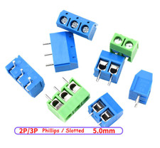 PCB Terminal Block Screw Connector 3Pin 2 Pin KF301-2P 5.08mm Pitch Through Hole