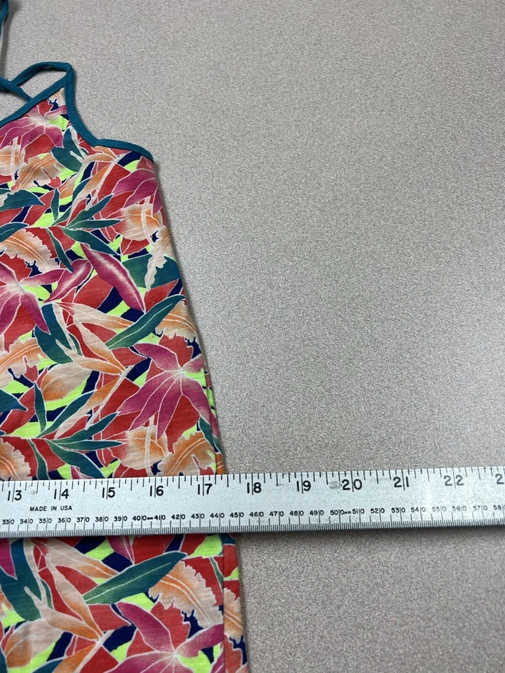 Vestido Roxy Niña Talla Grande Azul Aqua Playa Encubrimiento Tropical Surfer 304 Foto 3 de 4