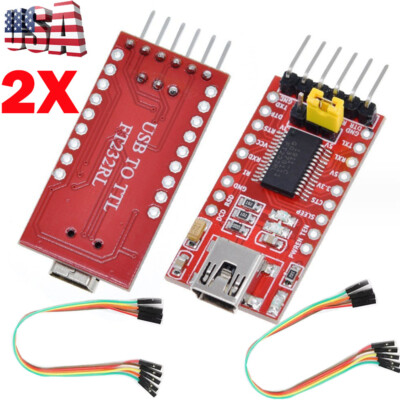 2 SET FT232RL 3.3V 5.5V FTDI USB to TTL Serial Adapter Modules Mini Port USA