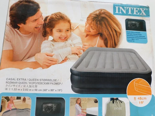 Intex Luftbett - Deluxe - grey-blue - Queen  - 203 x 152 x 48 cm - Neugerät