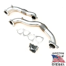 Heavy Duty Thick Wall Stainless Up Pipes For 2008-2010 Ford 6.4L Powerstroke