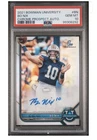 Bo Nix 2021 Bowman Chrome University Auto PSA 10 Gem Mint