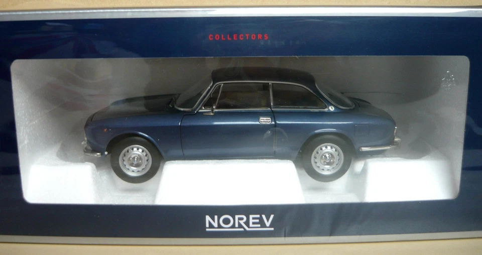 NOREV 1/18:  Alfa Romeo 2000 GTV (1973) blaumetallic, Metallmodell in OVP - TOP! - Bild 3 von 4