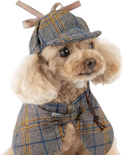 Dog Costume-Cute Detective Pet Clothes Set Halloween Cosplay Party Outfit Winter