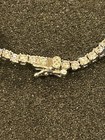 New TENNIS NECKLACE 18” Sterling Silver 21.6gr CZ Beautiful Sparkle W Box AG 925 — photo 10