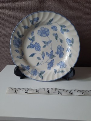 BHS BRISTOL BLAU Vintage 1980/90er geriffelt Blumen/Heidelbeer Muster 7'' Beilagenteller