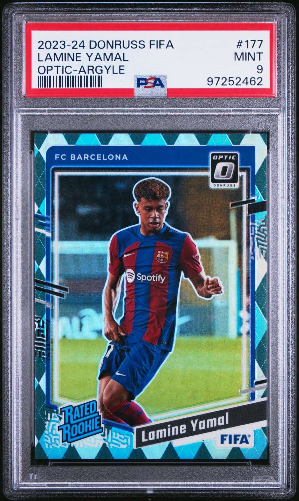 2023-24 Panini Donruss Fifa - Optic Rated  Lamine Yamal #177 Argyle Prizm (RC)