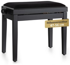 Banquette Banc de Piano Banque Siège Tabouret Clav Réglable Boise de Noir Dépoli