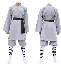 Shaolin Kung Fu Robe grau - Größe 145-150 cm ohne Gürtel, Stulpen oder Bänder