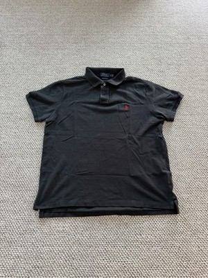 Ralph Lauren Poloshirt Grau, Größe L, Custom Slim Fit Black