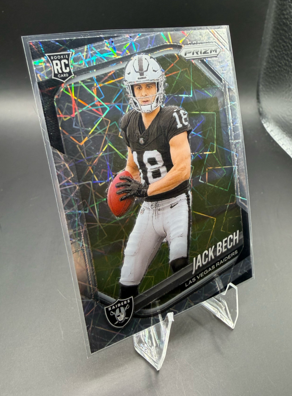 Jack Bech Raiders 2025 NFL Panini Prizm Football LAZER Rookie #346 (RC)