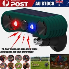 Solar Powered Motion Sensor Security Alarm Voice And Light Warning Outdoor Farm