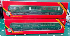 HORNBY 00 Gauge R933 R934 SR Green  COACHES x 2 - 5740 4351 Boxed