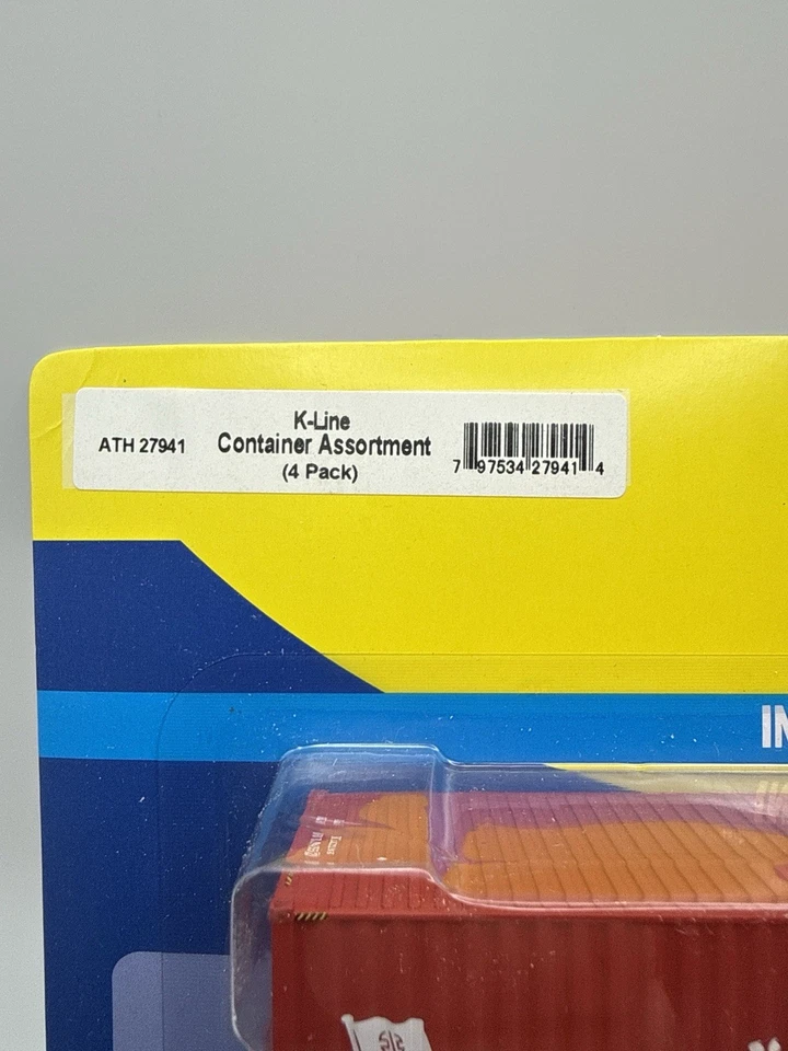 HO Athearn K-Line 40’ Container Assortment 4-Pack – New in Package - Image 2 of 2