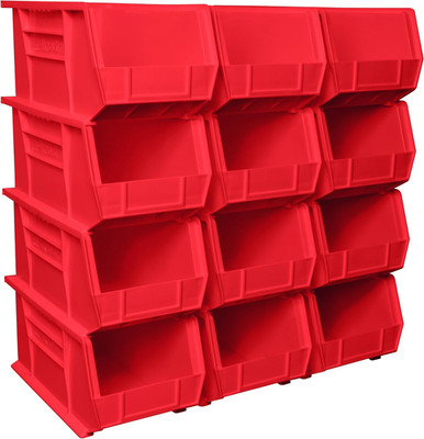 30240 Akrobins Plastic Storage Bins, Space Saving Stackable Bins for Garage, Pan