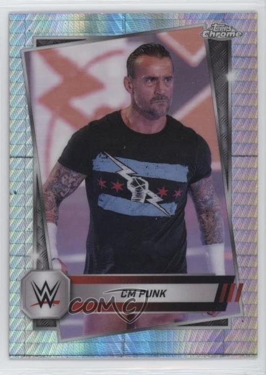 2025 Topps Chrome WWE Prism Refractor CM Punk #98 1m80